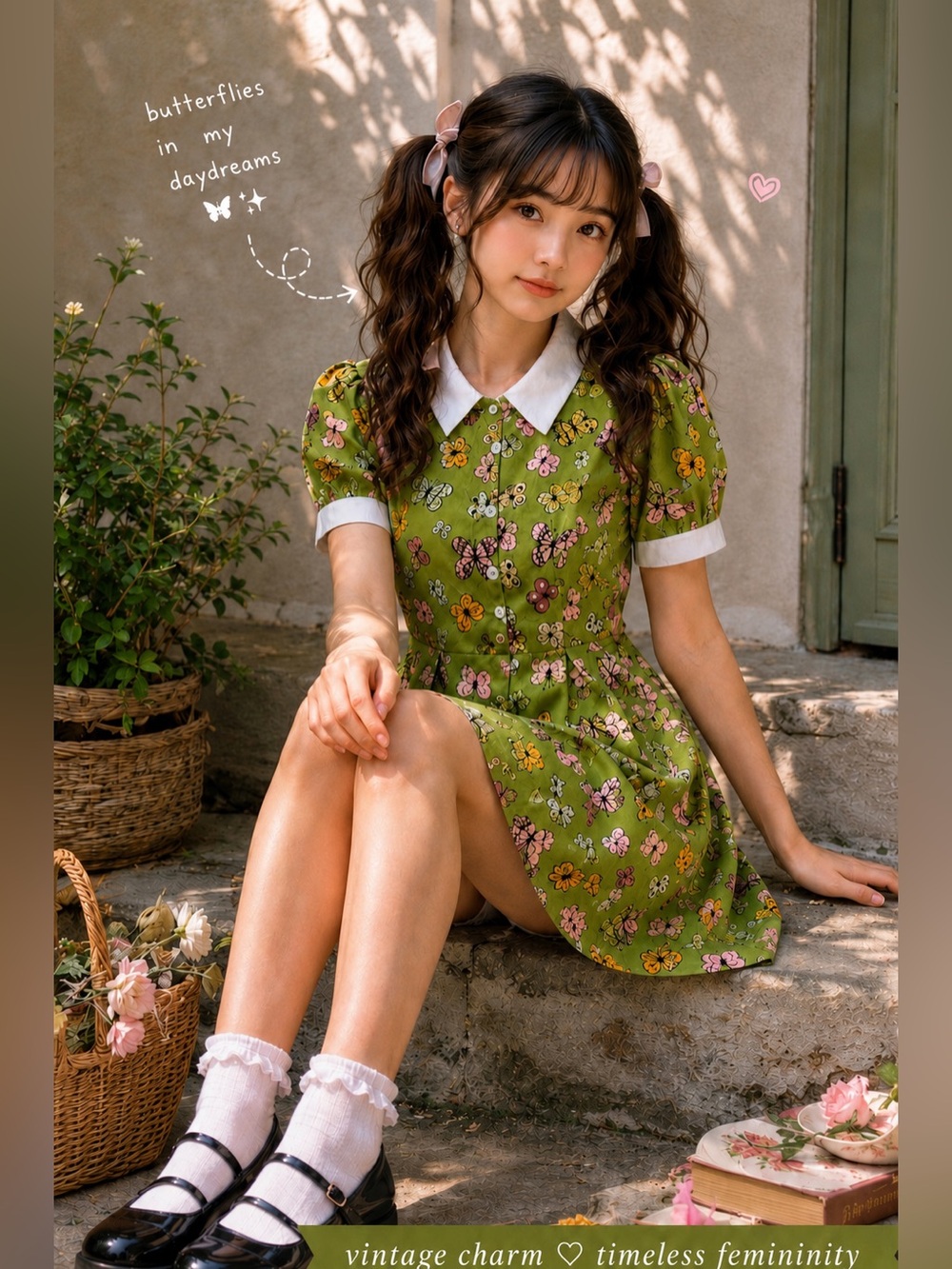 Kawaii Butterfly Dress •  Shoujo Manga Heroine • Size 8 Medium • shoujo heroine